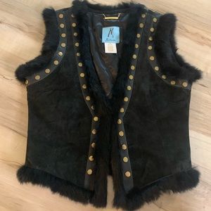 Marciano suede fur vest